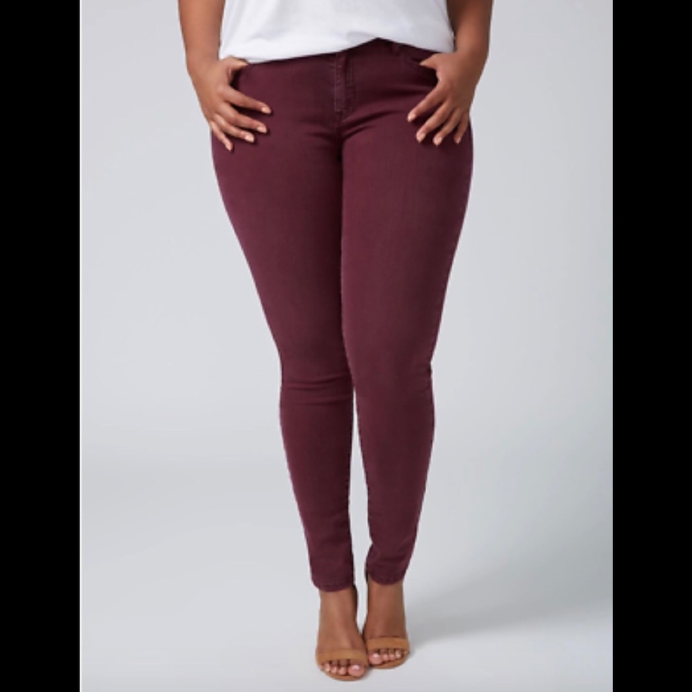 🌹🖤🍷LANE BRYANT WINETASTING SKINNY JEANS🍷🖤🌹